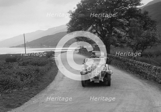 Armstrong-Siddeley of CD Siddeley competing in the RSAC Scottish Rally, 1932. Artist: Bill Brunell.