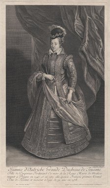 Portrait of Joanna of Austria, Grand Duchess of Tuscany, ca. 1707. Creators: Gerard Edelinck, Jean-Marc Nattier.
