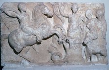 Marble votive relief of a Hero Rider from the Cyclades. Artist: Unknown