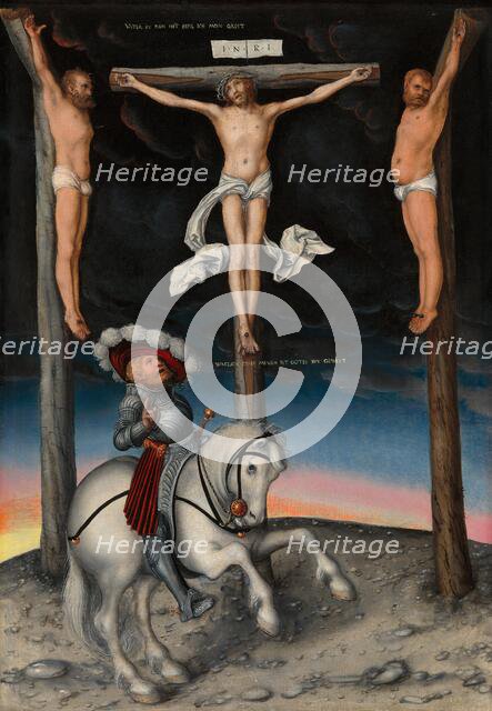 The Crucifixion with the Converted Centurion, 1536. Creator: Lucas Cranach the Elder.