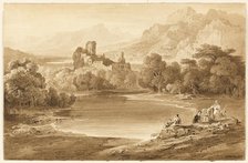 Landscape with a Ruined Castle, 1819. Creator: John Martin.
