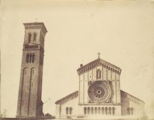 Wilton Church, Facade and Bell Tower, 1850s. Creator: Unknown.