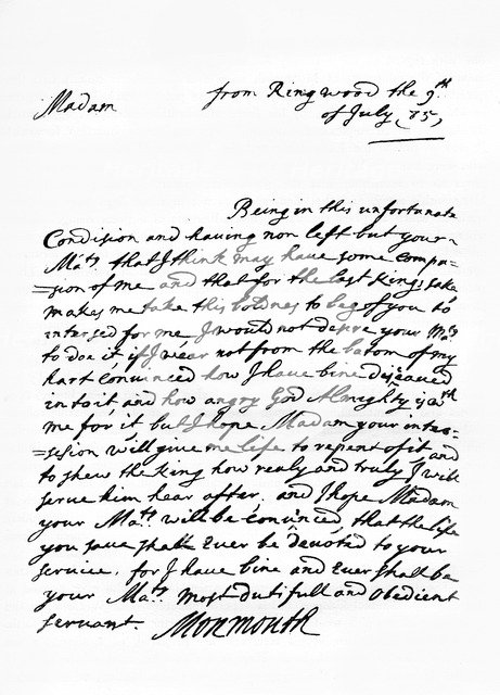 A letter written by James Crofts, 1st Duke of Monmouth, begging for his life, July 1685. Creators: Unknown, James Scott, 1st Duke of Monmouth.