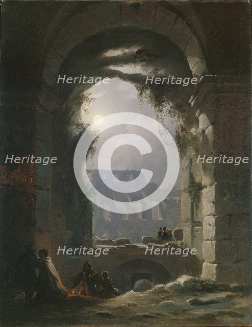 The Colosseum In the Night, Early 1830s. Artist: Carus, Carl Gustav (1789-1869)