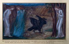 Cupid and Psyche - Study for the Palace Green Mural - Psyche sent by Venus the Task, 1872. Creator: Sir Edward Coley Burne-Jones.