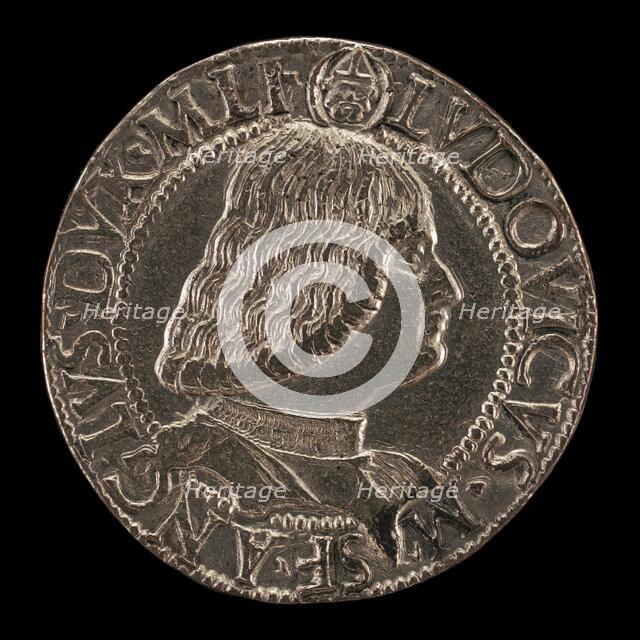 Lodovico Maria Sforza, called il Moro, 1451-1508, 7th Duke of Milan[obverse], 1494/1500. Creator: Unknown.