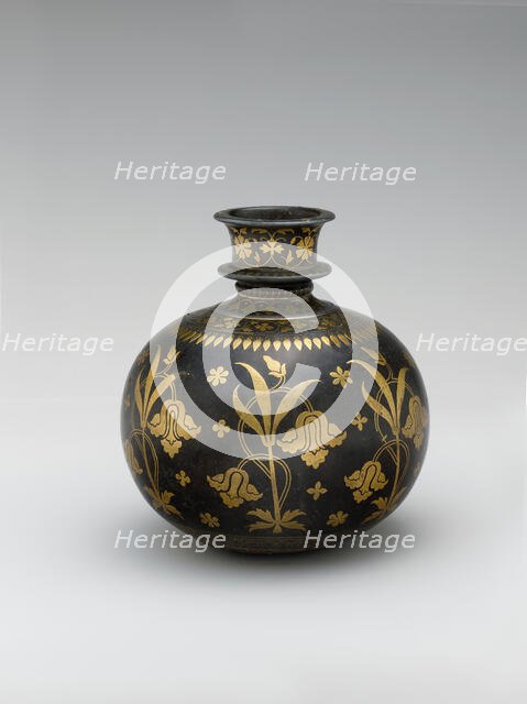 Base for a Water Pipe (Huqqa) with Irises, India, late 17th century. Creator: Unknown.