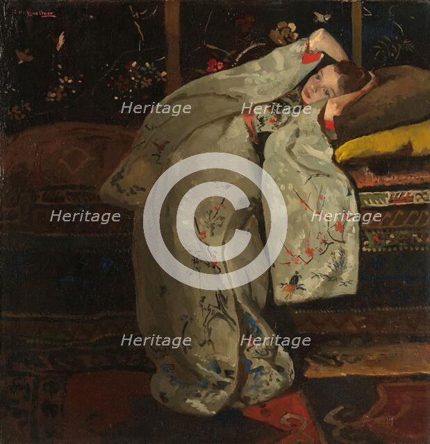 Girl in a White Kimono, 1894. Creator: George Hendrik Breitner.