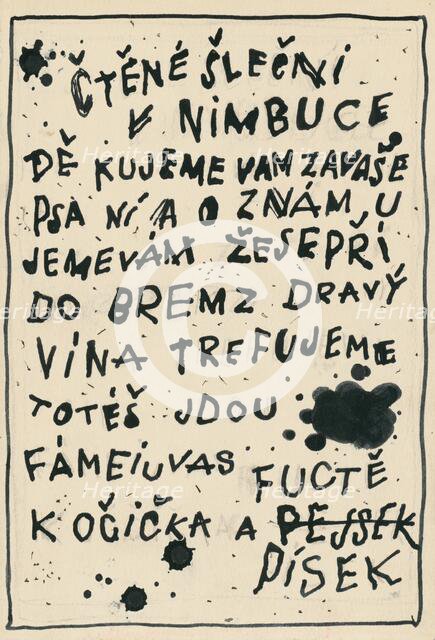 18. Talking about a dog and a cat, around 1928. Creator: Josef Capek.