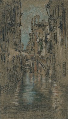 'A Venetian Canal', c1880. Artist: James Abbott McNeill Whistler.