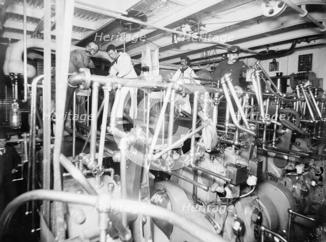 U.S.S. Newark, engine room, between 1891 and 1901. Creator: William H. Jackson.