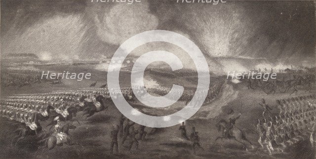 'Charge of the British Troops on the Road to Windlesham, April 24, 1854', 1854 (1909). Artist: Unknown.