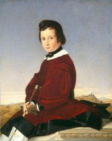 Portrait of a Young Horsewoman, 1839. Creator: Charles David.