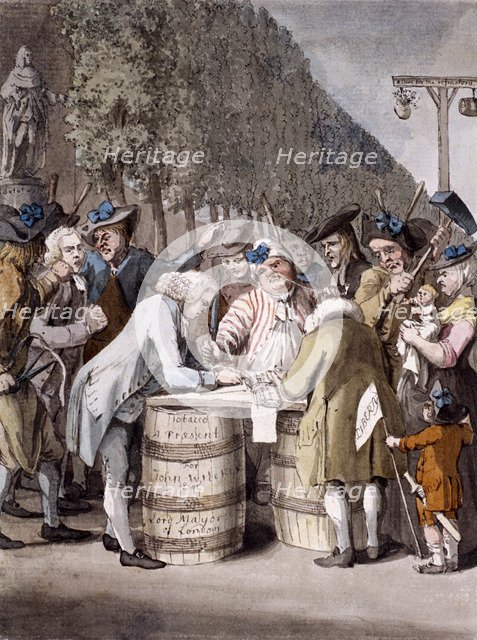 'The Middlesex election', 1775. Creator: Samuel Hieronymus Grimm.