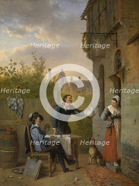 Tavern Scene, 1828. Creator: Ignatius van Regemorter.