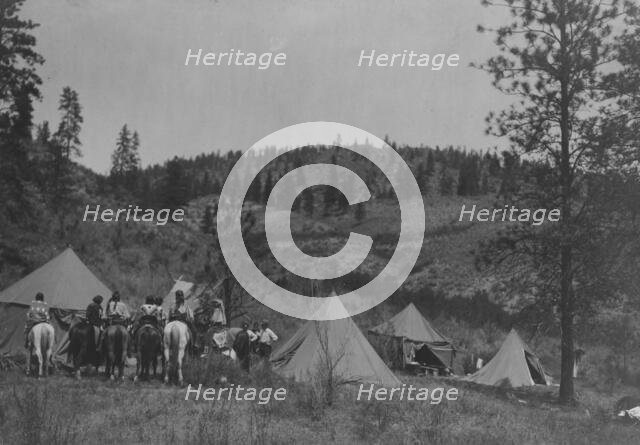 Author's camp among the Spokan, c1910. Creator: Edward Sheriff Curtis.