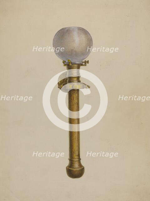 Gimble Candle Lamp, c. 1936. Creator: James M. Lawson.