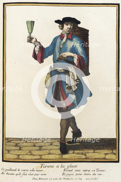 Recueil des modes de la cour de France, 'Tisane a la Glace' (image 1 of 2), Bound 1703-1704. Creator: Henri Bonnart.