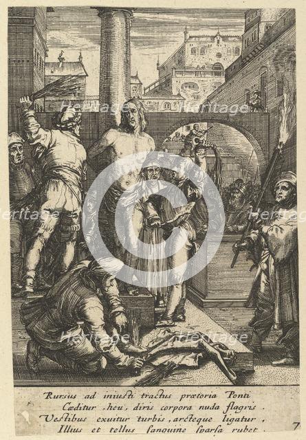 The Flagellation of Christ, from The Passion of Christ, mid 17th century. Creator: Nicolas Cochin.