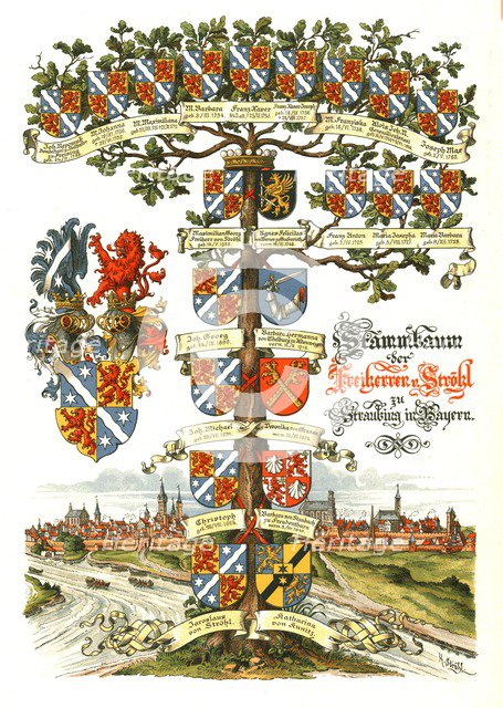 Strohl Heraldic Tree. Artist: H Strohl.
