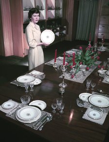 Dinner service designed for the coronation of Elizabeth II, 1953.  Creators: Arthur Charles Kirby Ware, Eric Ravilious.