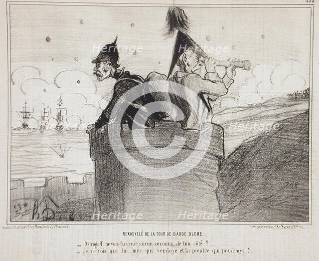Renouvelé de la tour de barbe bleue, 1854. Creator: Honore Daumier.
