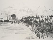 The Races (Les Courses), 1865-72, published 1884. Creator: Edouard Manet.