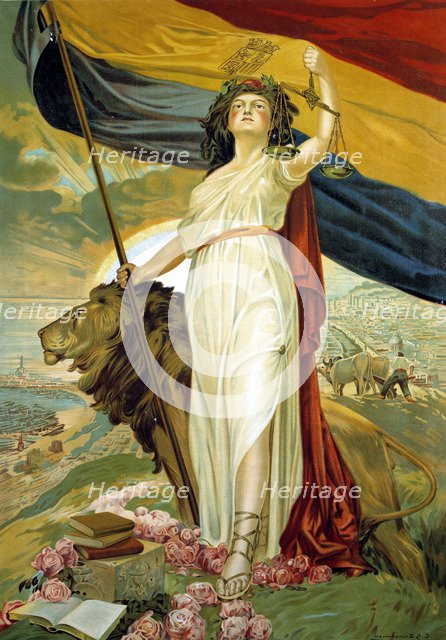 Poster with the representation of the Second Republic, proclaimed on April 14, 1931.