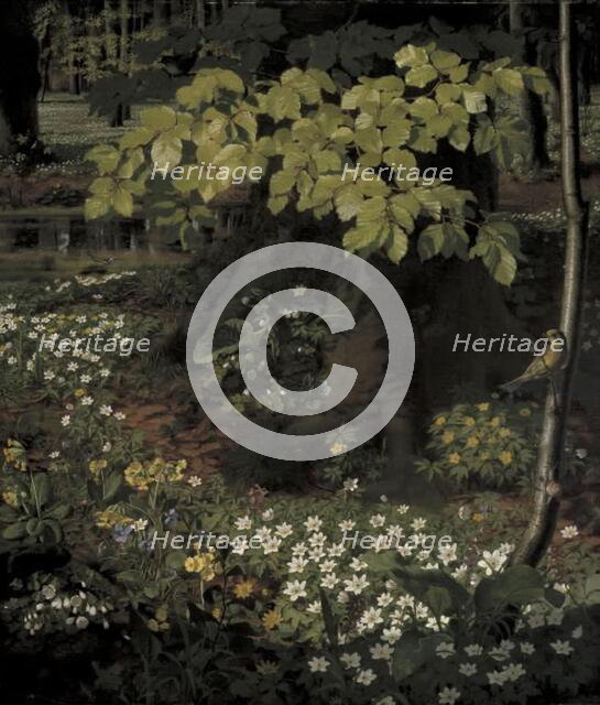 Spring in Charlottenlund Forest, 1862. Creator: Otto Didrik Ottesen.