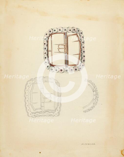 Shoe Buckle, c. 1940. Creator: Margaret Concha.