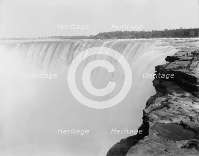 The [Horseshoe] Falls from above, between 1890 and 1899. Creator: Unknown.