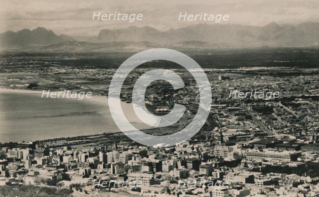 Cape Town - Table Bay with Stellenbosch and Hottentots Holland Mountains, South Africa. Creator: Unknown.