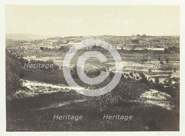 Jerusalem, from the Mount of Olives, No.1, 1857. Creator: Francis Frith.
