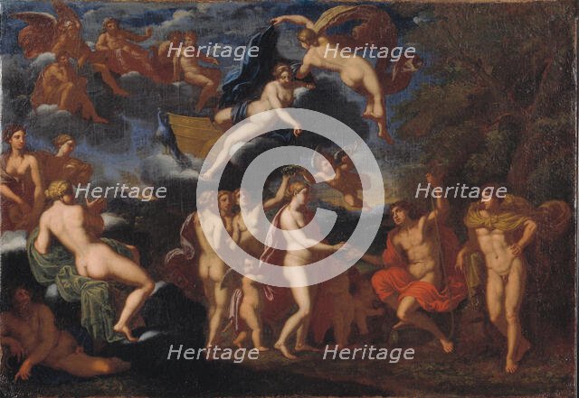 Paris Giving Venus the Apple, 1657-1705. Creator: Johannes van Haensbergen.