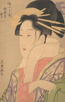 Karatsuchi of the Echizenya, ca. 1795., ca. 1795. Creator: Rekisentei Eiri.