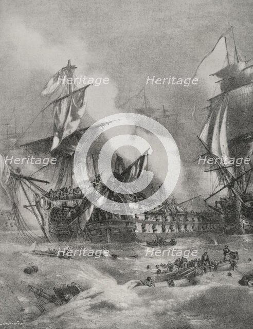 Battle of Trafalgar, October 21, 1805, (1898).  Creator: Unknown.