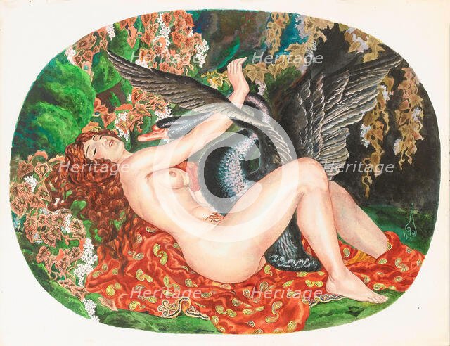 Leda and the Swan, 1915. Creator: Nikolay Kalmakov.