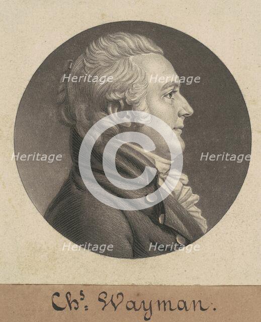 Charles Wayman, 1806. Creator: Charles Balthazar Julien Févret de Saint-Mémin.