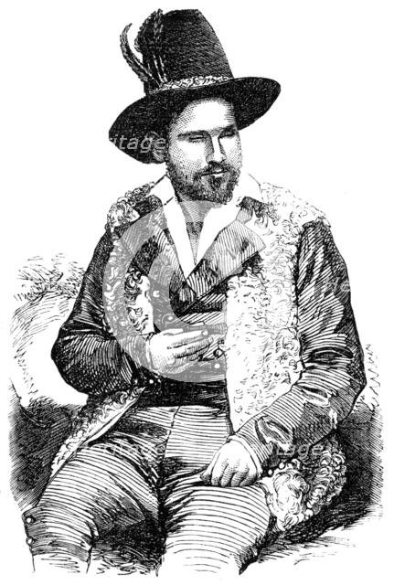 Picco, the Sardinian Minstrel - from a photograph by John Watkins, 1856.  Creator: Unknown.