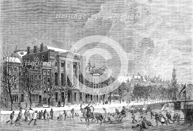 Winter in Holland: the Emperor's Canal, Amsterdam, 1864.  Creator: Unknown.