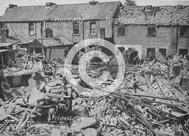 'Work of the bombers and their destruction', 1940, (1940). Artist: Unknown.