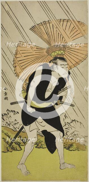 The Actor Nakamura Nakazo I as Ono Sadakuro in the Play Kanadehon Chushingura..., c. 1776. Creator: Shunsho.