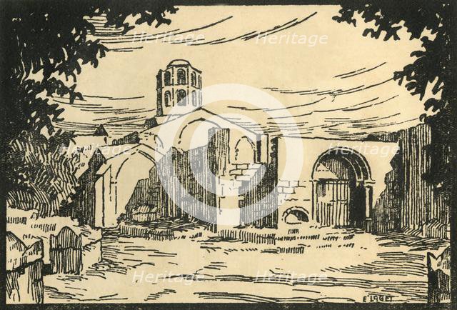 'Les Alyscamps, Chapelle Shonorat - The Alyscamps. and the Chapel St-Honorat', c1920s. Creator: E Laget.