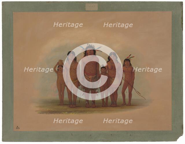 A Connibo Indian Family, 1854/1869. Creator: George Catlin.