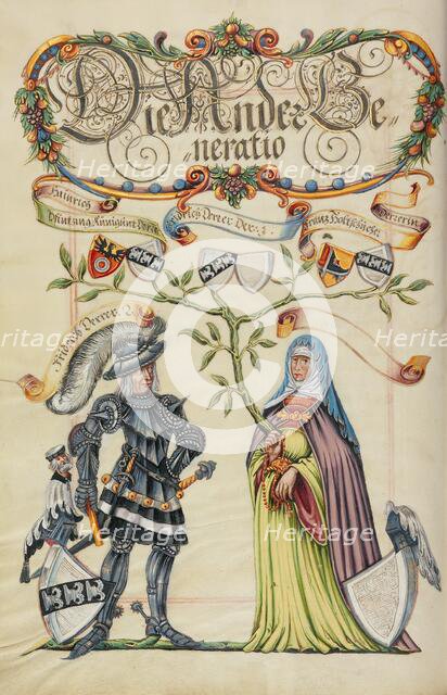 The Second Generation, Friedrich Derrer; Genealogy of the Derrer Family, about 1626-1711. Creator: Unknown.