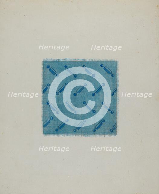 Sample of Calico, c. 1941. Creator: Genevieve Sherlock.