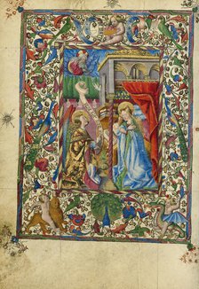 The Annunciation; Book of Hours, about 1460. Creator: Unknown.