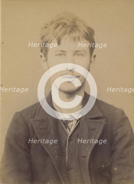 Solier. Auguste. 18 ans, né le 3/3/75 à Cemery-la-Ville. Dessinateur. Anarchiste. 12/1/94., 1894. Creator: Alphonse Bertillon.
