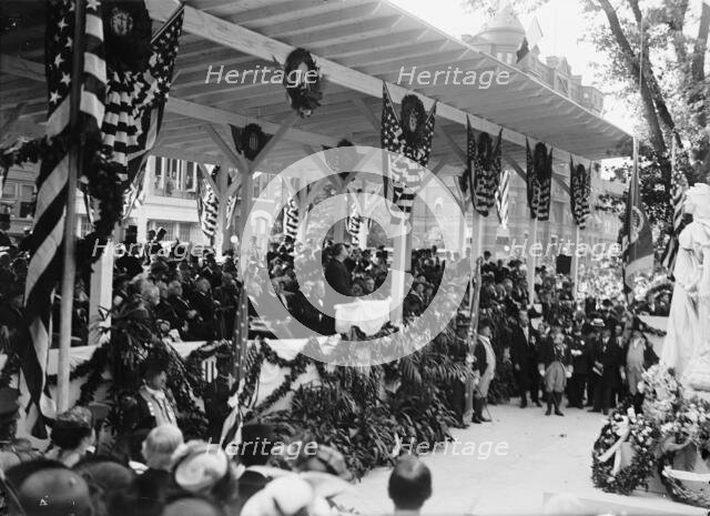 Statue of Commodore John Barry unveiled, Washington DC, 16 May 1914.  Creator: Harris & Ewing.