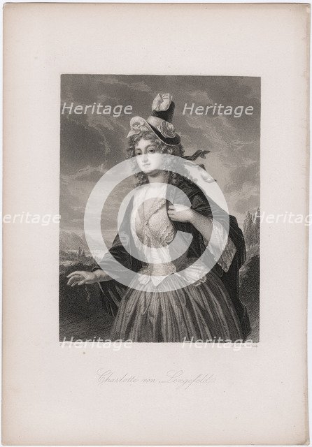 Charlotte von Lengefeld, 1850s. Artist: Fleischmann, Andreas Johann (1811-1878)